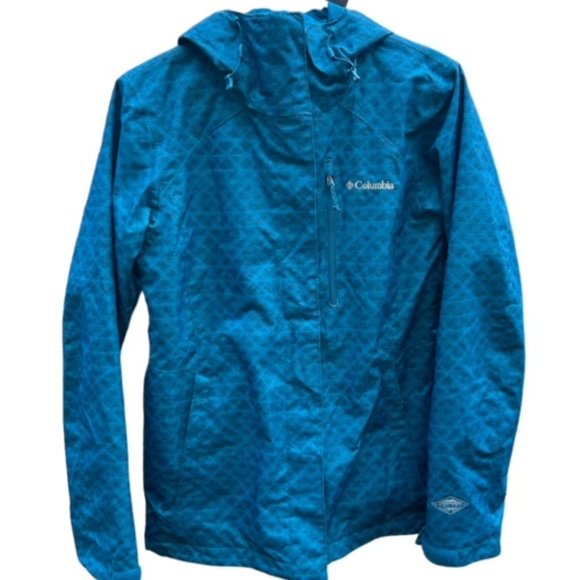 Women's Columbia Softshell Jacket Omni-Tech Hooded Blue Jacket SMALL. - Picture 1 of 13